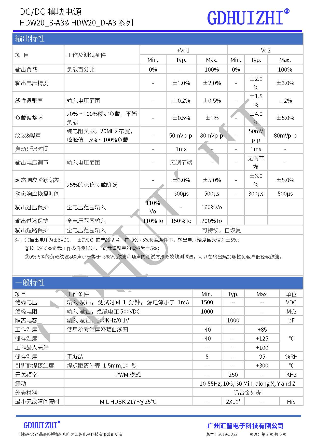 20W DC/DC电源模块 模块电源