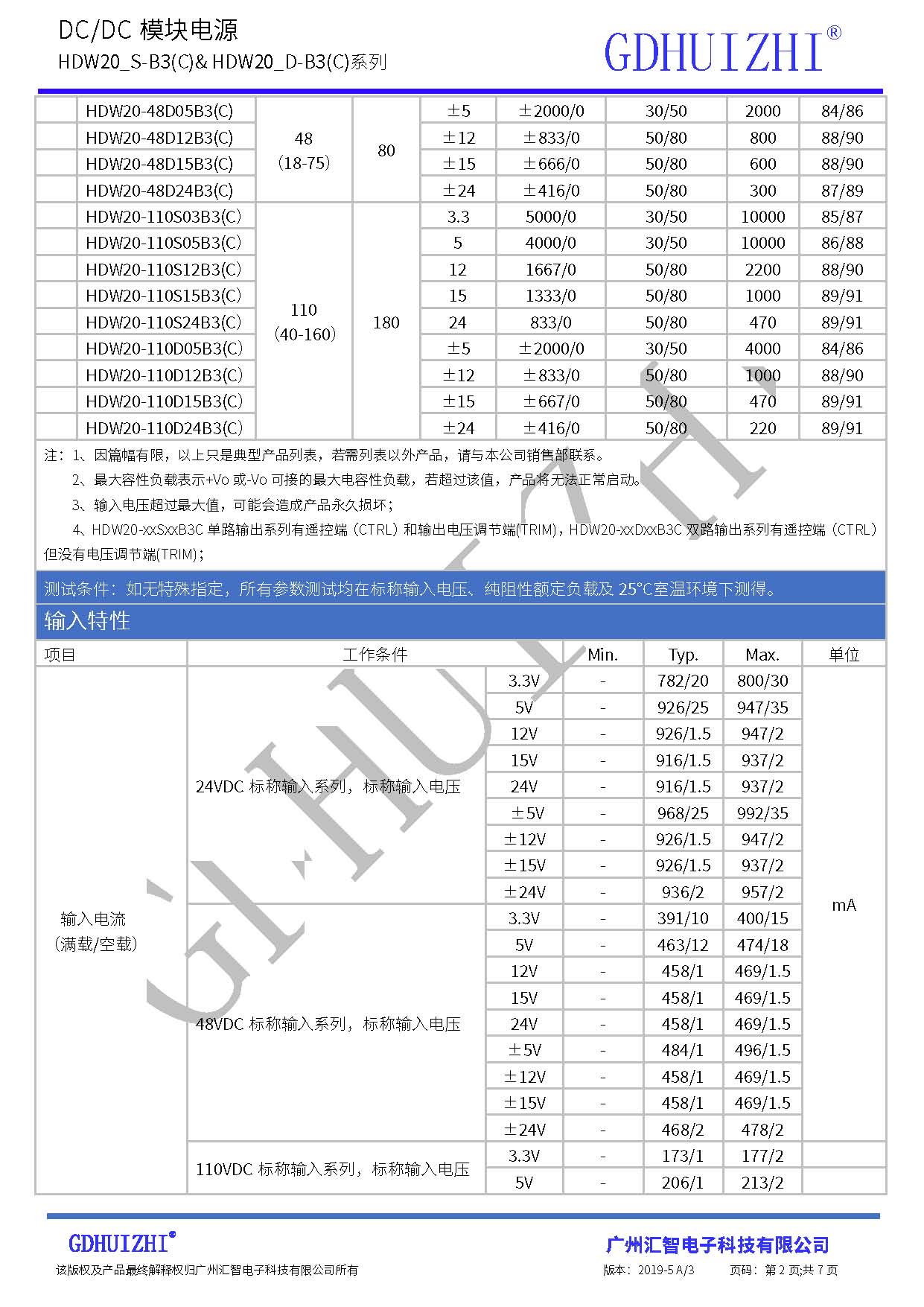 20W DC/DC电源模块 模块电源